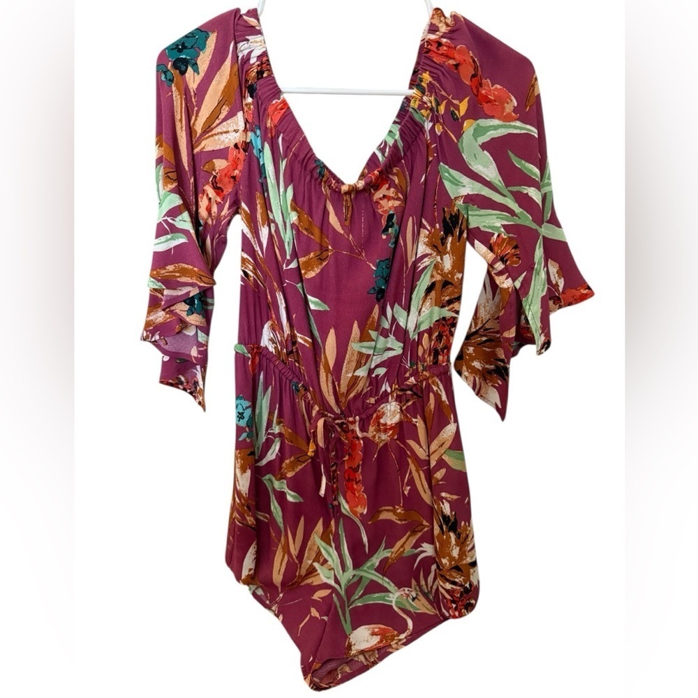 EXPRESS Tropical Romper Women M Medium